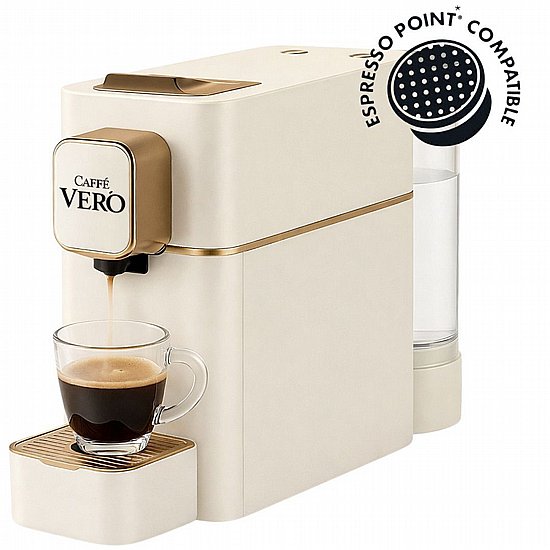 מכונת קפה קפסולות תואמת אספרסו פוינט CAFFE VERO - לבן מכונת קפה קפסולות תואמת אספרסו פוינט CAFFE VERO - לבן