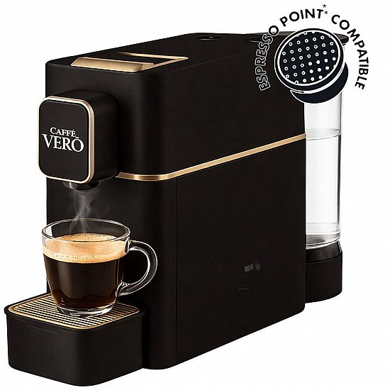 מכונת קפה קפסולות תואמת אספרסו פוינט CAFFE VERO - שחור מכונת קפה קפסולות תואמת אספרסו פוינט CAFFE VERO - שחור