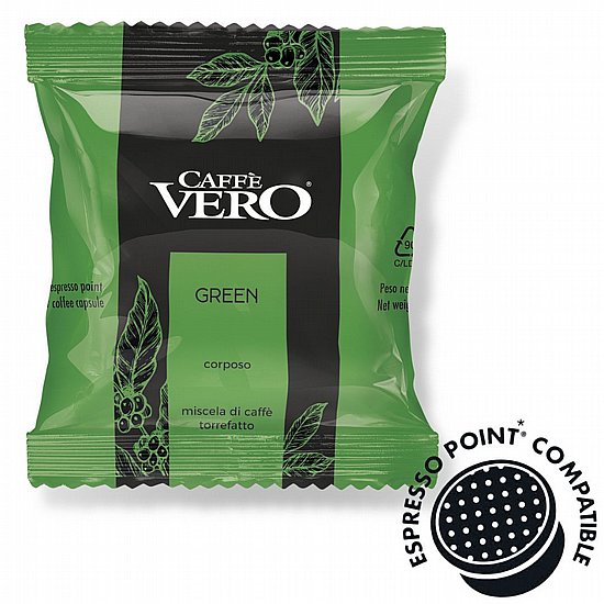 קפסולות קפה למכונות Espresso Point מארז 30 יח׳ CAFFE VERO GREEN קפסולות קפה למכונות Espresso Point מארז 30 יח׳ CAFFE VERO GREEN
