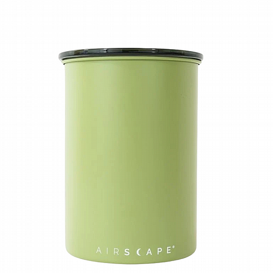 מיכל אחסון לפולי קפה אטום Airscape ירוק זית 500 גרם מיכל אחסון לפולי קפה אטום Airscape ירוק זית 500 גרם