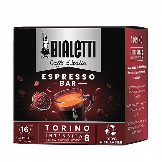 קפסולות קפה Bialetti Torino למכונות קפסולות ביאלטי 16 יחידות קפסולות קפה Bialetti Torino למכונות קפסולות ביאלטי 16 יחידות