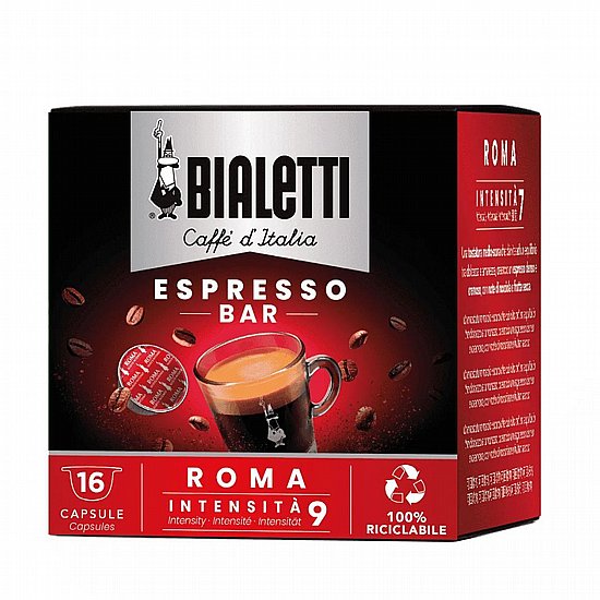 קפסולות קפה Bialetti Roma למכונות קפסולות ביאלטי 16 יחידות קפסולות קפה Bialetti Roma למכונות קפסולות ביאלטי 16 יחידות