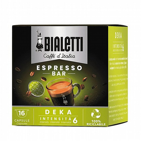 קפסולות קפה Bialetti Deka למכונות קפסולות ביאלטי 16 יחידות קפסולות קפה Bialetti Deka למכונות קפסולות ביאלטי 16 יחידות