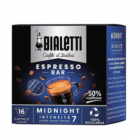 קפסולות קפה Bialetti Midnight למכונות קפסולות ביאלטי 16 יחידות קפסולות קפה Bialetti Midnight למכונות קפסולות ביאלטי 16 יחידות