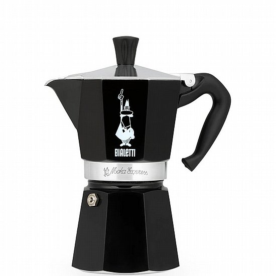 מקינטה 6 כוסות Bialetti Moka Express צבע שחור מקינטה 6 כוסות Bialetti Moka Express צבע שחור