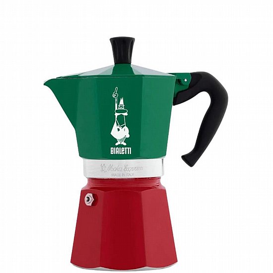 מקינטה 6 כוסות Bialetti Moka Express טריקולור מקינטה 6 כוסות Bialetti Moka Express טריקולור