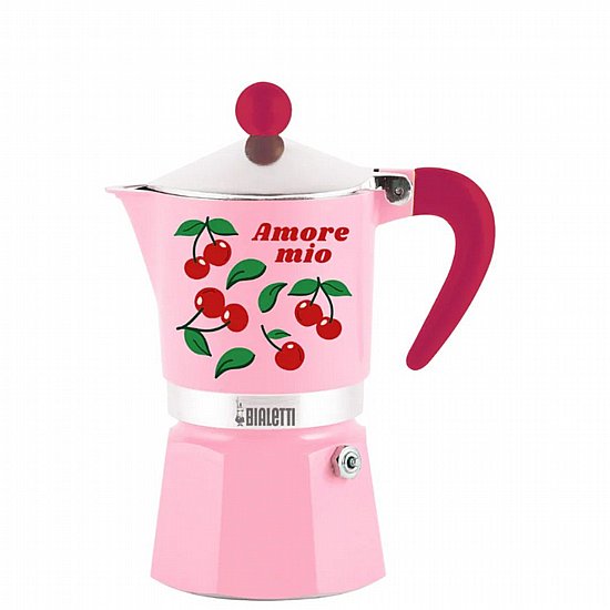 מקינטה Bialetti Rainbow ל-3 כוסות Mercato Della Frutta Cherries מקינטה Bialetti Rainbow ל-3 כוסות Mercato Della Frutta Cherries
