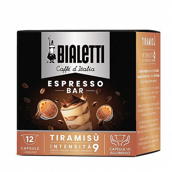 קפסולות קפה Bialetti Tiramisu למכונות קפסולות ביאלטי בטעם טירמיסו 12 יחידות קפסולות קפה Bialetti Tiramisu למכונות קפסולות ביאלטי בטעם טירמיסו 12 יחידות
