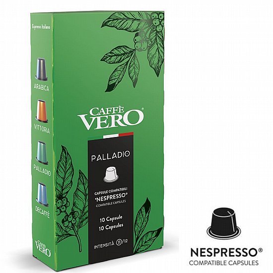 קפסולות קפה למכונות ®Nespresso מארז 10 יח׳ CAFFE VERO PALLADIO קפסולות קפה למכונות ®Nespresso מארז 10 יח׳ CAFFE VERO PALLADIO