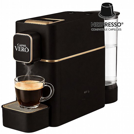 מכונת קפה קפסולות תואמת נספרסו CAFFE VERO DI LUSSO - שחור מכונת קפה קפסולות תואמת נספרסו CAFFE VERO DI LUSSO - שחור