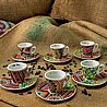 סט 6 כוסות אספרסו Monorigini Selection עם תחתיות 70 מ״ל - CAFFE VERO