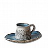 כוס אספרסו קרמית בעבודת יד 100 מ״ל עם תחתית | Kari Ceramics