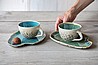 ספל קפוצ`ינו קרמי בעבודת יד 250 מ״ל עם תחתית | Kari Ceramics