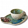 ספל קפוצ`ינו קרמי בעבודת יד 250 מ״ל עם תחתית | Kari Ceramics