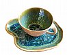 ספל קפוצ`ינו קרמי בעבודת יד 250 מ״ל עם תחתית | Kari Ceramics