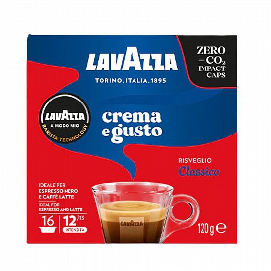 36 קפסולות LAVAZZA A MODO MIO אורגינל תערובת Crema e Gusto - אדום-כחול 36 קפסולות LAVAZZA A MODO MIO אורגינל תערובת Crema e Gusto - אדום-כחול