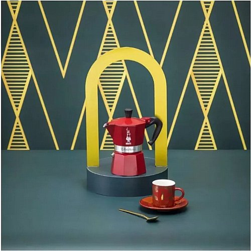 ������ ������ ���� ������ �� ��� - 3 ����� Bialetti Moka Express Red DECO 