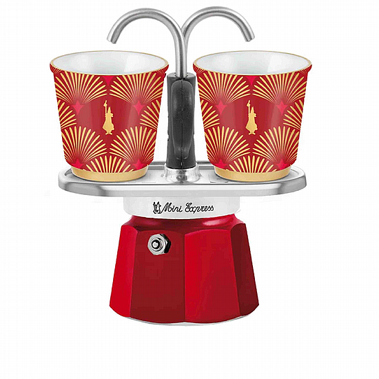 �� ������ ���� ������ ��� ��� Bialetti Set Mini Express Red DECO