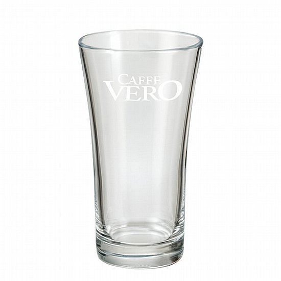 כוס קפה זכוכית 280 מ״ל עם תחתית CAFFE VERO Logo כוס קפה זכוכית 280 מ״ל עם תחתית CAFFE VERO Logo