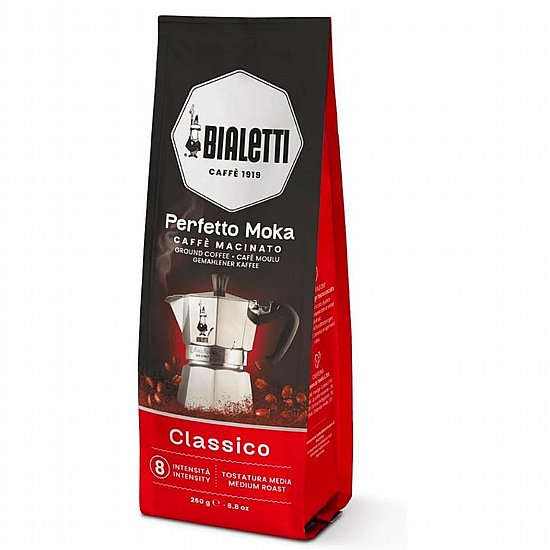 קפה טחון למקינטה Bialetti Perfetto Moka Classico 250 גרם קפה טחון למקינטה Bialetti Perfetto Moka Classico 250 גרם