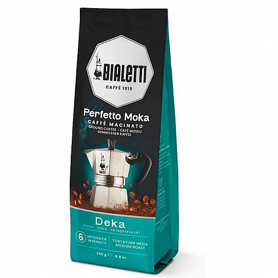 קפה טחון למקינטה Bialetti Perfetto Moka Decaf 250 גרם קפה טחון למקינטה Bialetti Perfetto Moka Decaf 250 גרם