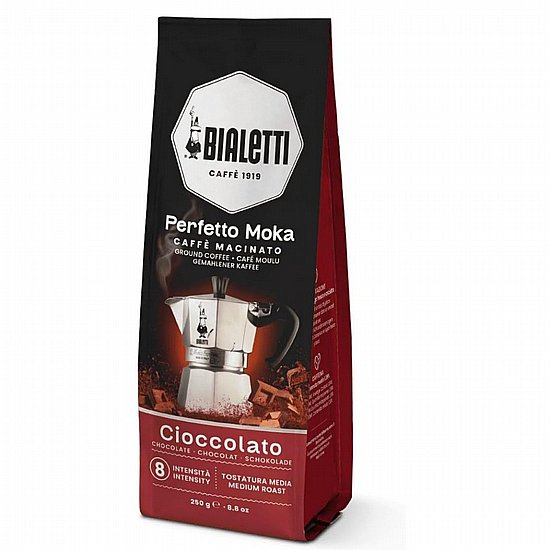 קפה טחון למקינטה Bialetti Perfetto Moka Cioccolato בטעם שוקולד 250 גרם קפה טחון למקינטה Bialetti Perfetto Moka Cioccolato בטעם שוקולד 250 גרם