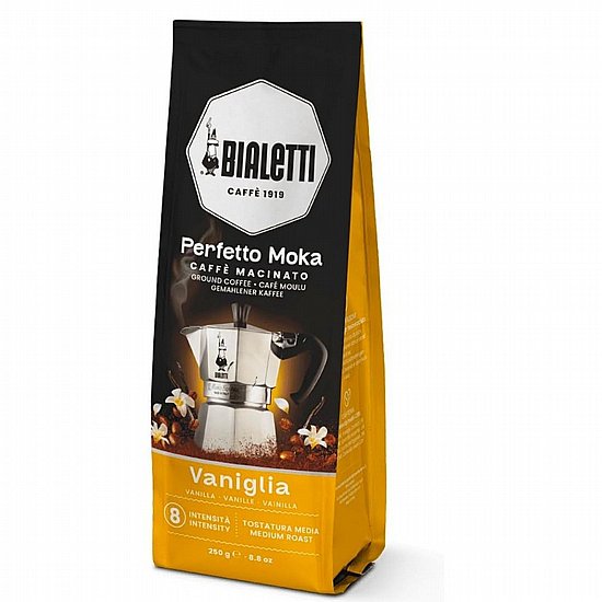 קפה טחון למקינטה Bialetti Perfetto Moka Vanilla 250 גרם קפה טחון למקינטה Bialetti Perfetto Moka Vanilla 250 גרם