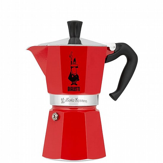 מקינטה 6 כוסות Bialetti Moka Express צבע אדום מקינטה 6 כוסות Bialetti Moka Express צבע אדום