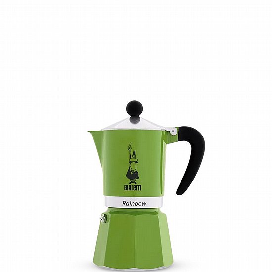 מקינטה Bialetti Moka Rainbow ל-1 כוס ירוק מקינטה Bialetti Moka Rainbow ל-1 כוס ירוק