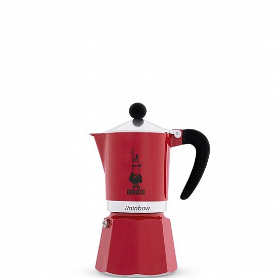 מקינטה Bialetti Moka Rainbow ל-1 כוס אדום מקינטה Bialetti Moka Rainbow ל-1 כוס אדום