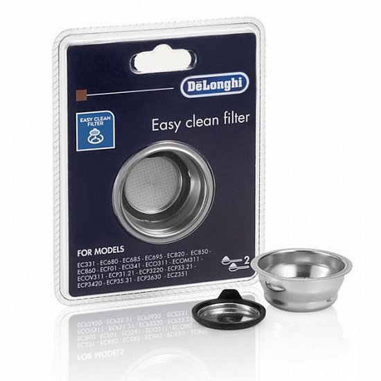 סלסלת פילטר כפולה Easy Clean ל-2 כוסות Delonghi Dedica EC680 / EC685 סלסלת פילטר כפולה Easy Clean ל-2 כוסות Delonghi Dedica EC680 / EC685